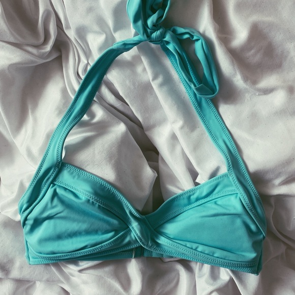 PINK teal halter bikini top - Picture 1 of 1